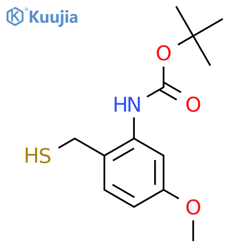 tert-butyl N-5-methoxy-2-(sulfanylmethyl)phenylcarbamate structure