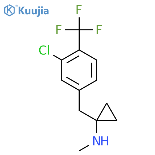 1-{3-chloro-4-(trifluoromethyl)phenylmethyl}-N-methylcyclopropan-1-amine structure