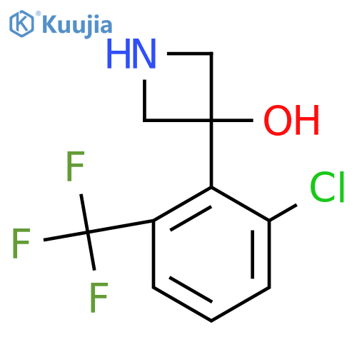 3-2-chloro-6-(trifluoromethyl)phenylazetidin-3-ol structure