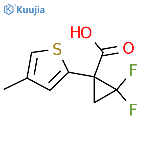 2,2-difluoro-1-(4-methylthiophen-2-yl)cyclopropane-1-carboxylic acid structure