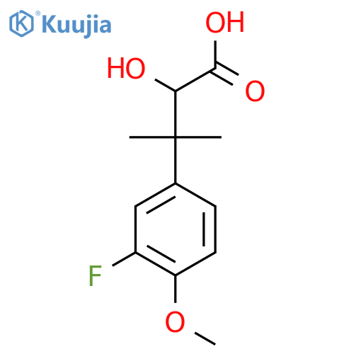 3-(3-fluoro-4-methoxyphenyl)-2-hydroxy-3-methylbutanoic acid structure
