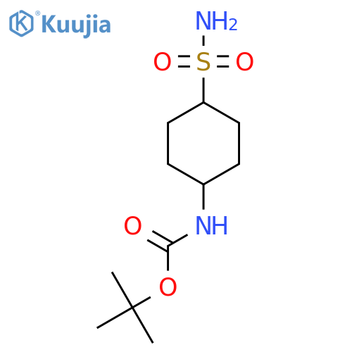 tert-butyl N-(4-sulfamoylcyclohexyl)carbamate structure