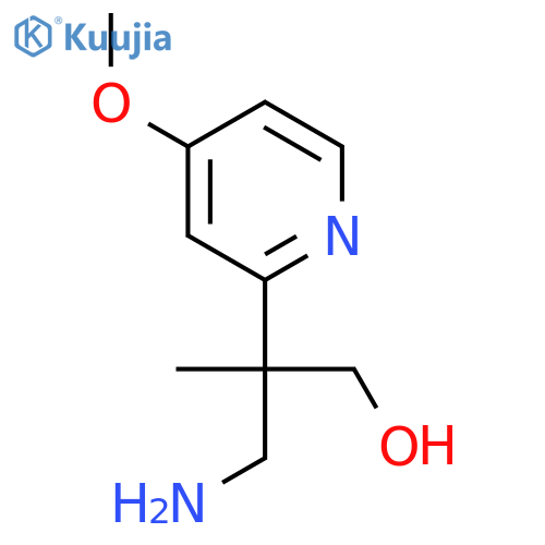 3-amino-2-(4-methoxypyridin-2-yl)-2-methylpropan-1-ol structure