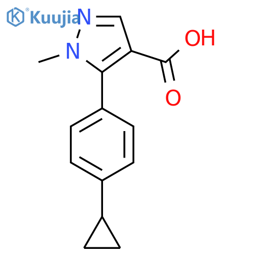 5-(4-cyclopropylphenyl)-1-methyl-1H-pyrazole-4-carboxylic acid structure