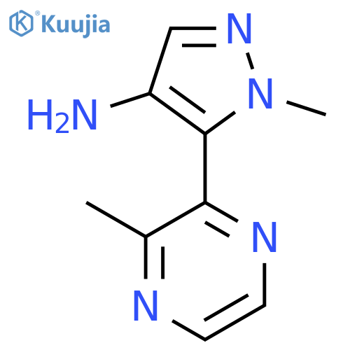1-methyl-5-(3-methylpyrazin-2-yl)-1H-pyrazol-4-amine structure