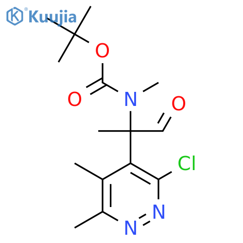 tert-butyl N-2-(3-chloro-5,6-dimethylpyridazin-4-yl)-1-oxopropan-2-yl-N-methylcarbamate structure