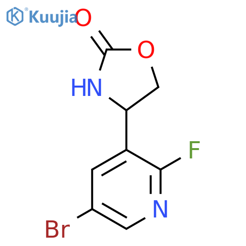 4-(5-bromo-2-fluoropyridin-3-yl)-1,3-oxazolidin-2-one structure