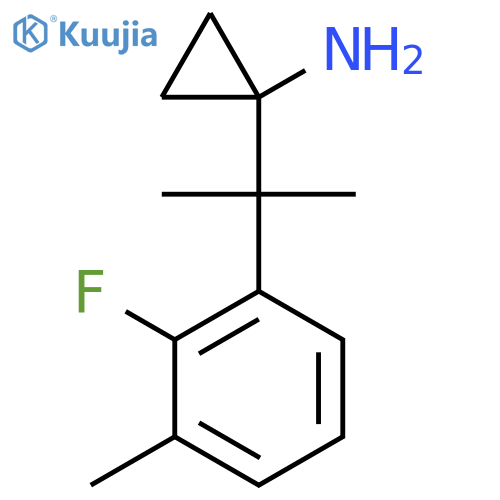 1-2-(2-fluoro-3-methylphenyl)propan-2-ylcyclopropan-1-amine structure