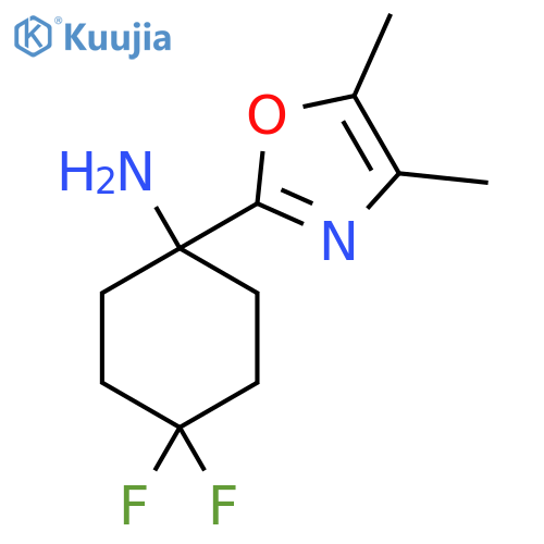 1-(dimethyl-1,3-oxazol-2-yl)-4,4-difluorocyclohexan-1-amine structure