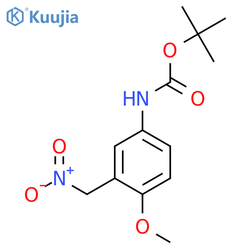 tert-butyl N-4-methoxy-3-(nitromethyl)phenylcarbamate structure