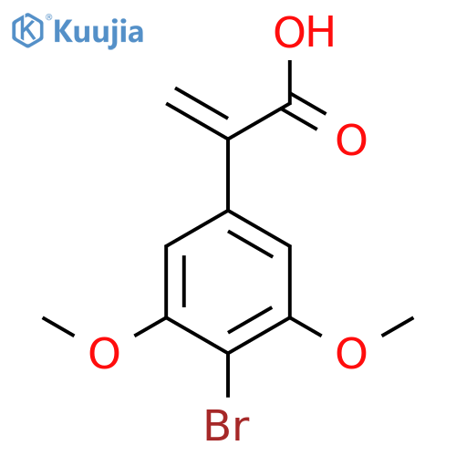 2-(4-bromo-3,5-dimethoxyphenyl)prop-2-enoic acid structure