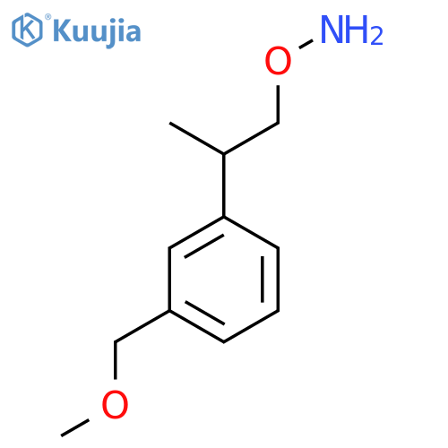 O-{2-[3-(methoxymethyl)phenyl]propyl}hydroxylamine structure