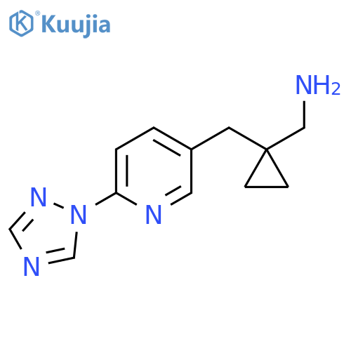 (1-{6-(1H-1,2,4-triazol-1-yl)pyridin-3-ylmethyl}cyclopropyl)methanamine structure