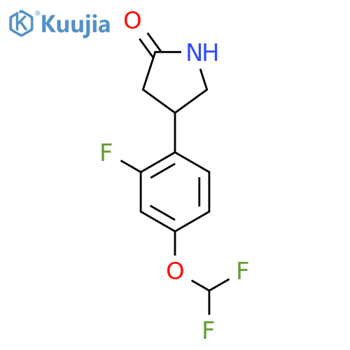 4-4-(difluoromethoxy)-2-fluorophenylpyrrolidin-2-one structure
