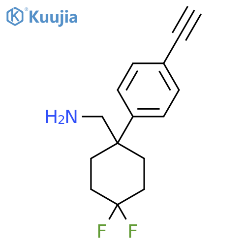 1-(4-ethynylphenyl)-4,4-difluorocyclohexylmethanamine structure