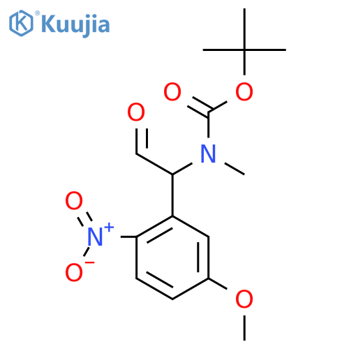tert-butyl N-1-(5-methoxy-2-nitrophenyl)-2-oxoethyl-N-methylcarbamate structure