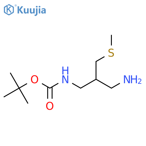 tert-butyl N-2-(aminomethyl)-3-(methylsulfanyl)propylcarbamate structure