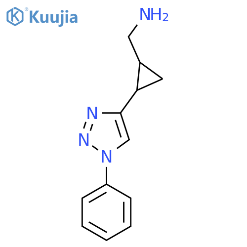2-(1-phenyl-1H-1,2,3-triazol-4-yl)cyclopropylmethanamine structure