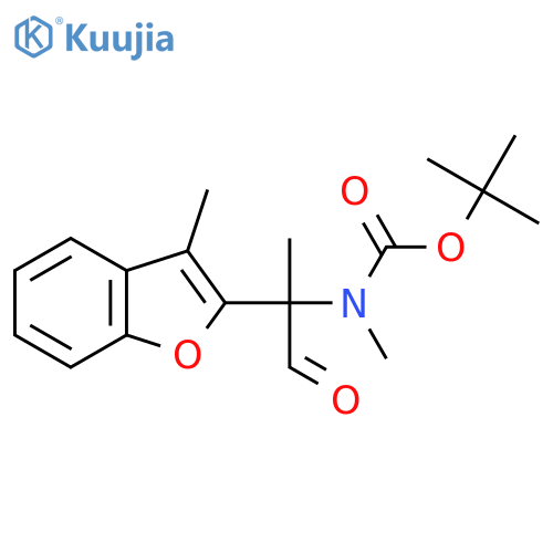 tert-butyl N-methyl-N-2-(3-methyl-1-benzofuran-2-yl)-1-oxopropan-2-ylcarbamate structure