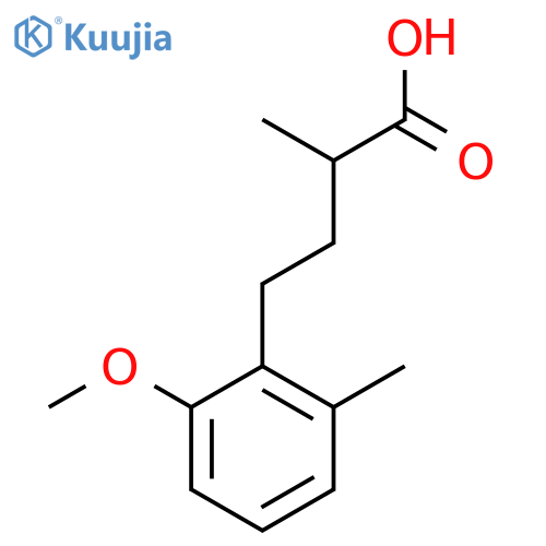 4-(2-methoxy-6-methylphenyl)-2-methylbutanoic acid structure