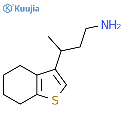 3-(4,5,6,7-tetrahydro-1-benzothiophen-3-yl)butan-1-amine structure