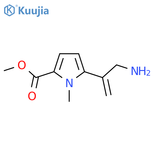 methyl 5-(3-aminoprop-1-en-2-yl)-1-methyl-1H-pyrrole-2-carboxylate structure