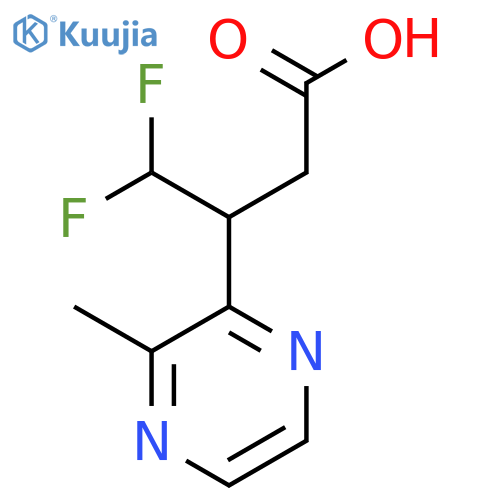 4,4-Difluoro-3-(3-methylpyrazin-2-yl)butanoic acid structure