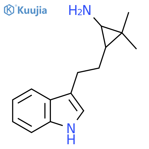 3-2-(1H-indol-3-yl)ethyl-2,2-dimethylcyclopropan-1-amine structure