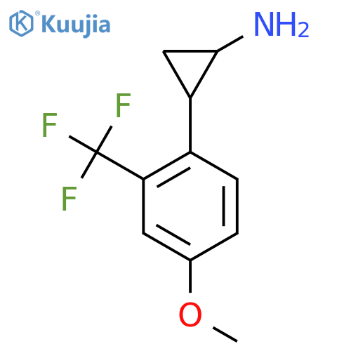 2-4-methoxy-2-(trifluoromethyl)phenylcyclopropan-1-amine structure