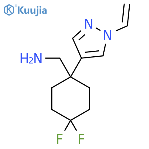 1-(1-ethenyl-1H-pyrazol-4-yl)-4,4-difluorocyclohexylmethanamine structure