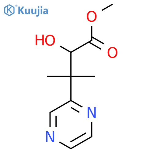 methyl 2-hydroxy-3-methyl-3-(pyrazin-2-yl)butanoate structure