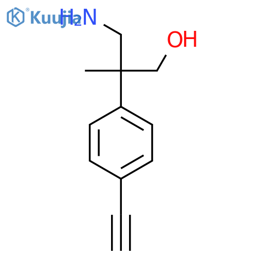 3-amino-2-(4-ethynylphenyl)-2-methylpropan-1-ol structure