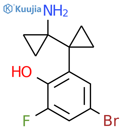 2-1-(1-aminocyclopropyl)cyclopropyl-4-bromo-6-fluorophenol structure