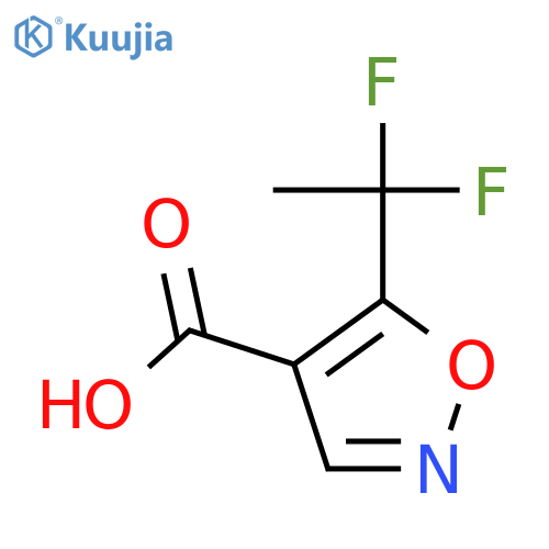 5-(1,1-difluoroethyl)-1,2-oxazole-4-carboxylic acid structure