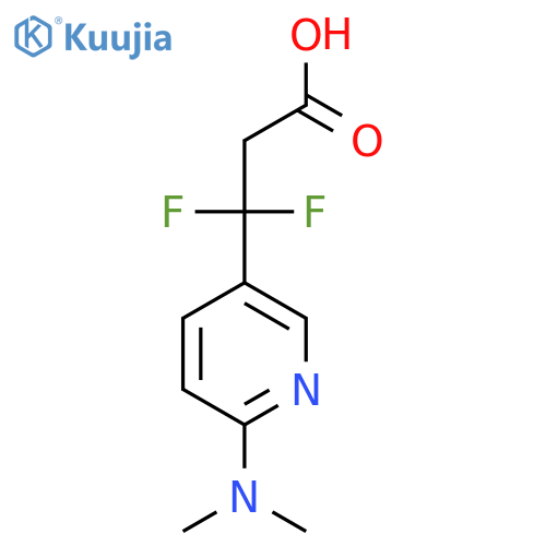 3-6-(dimethylamino)pyridin-3-yl-3,3-difluoropropanoic acid structure