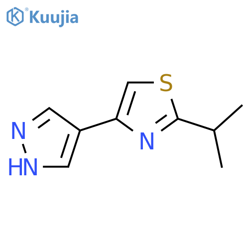 2-(propan-2-yl)-4-(1H-pyrazol-4-yl)-1,3-thiazole structure