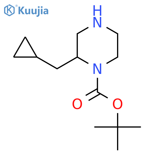 tert-butyl 2-(cyclopropylmethyl)piperazine-1-carboxylate structure