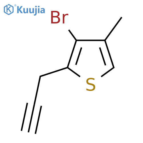 3-bromo-4-methyl-2-(prop-2-yn-1-yl)thiophene structure