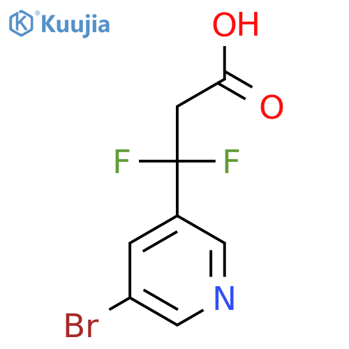 3-(5-bromopyridin-3-yl)-3,3-difluoropropanoic acid structure