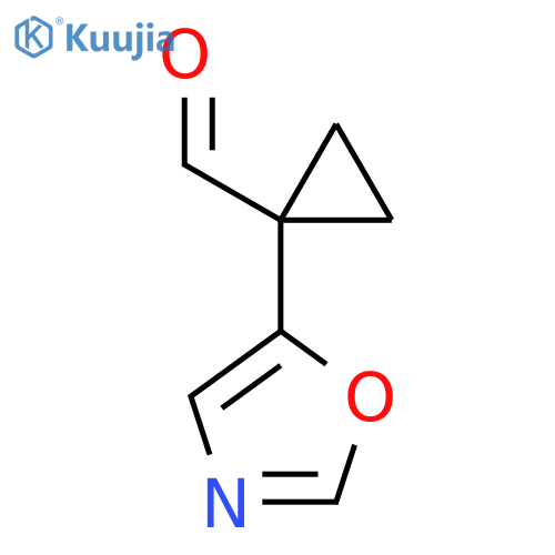 1-(1,3-oxazol-5-yl)cyclopropane-1-carbaldehyde structure