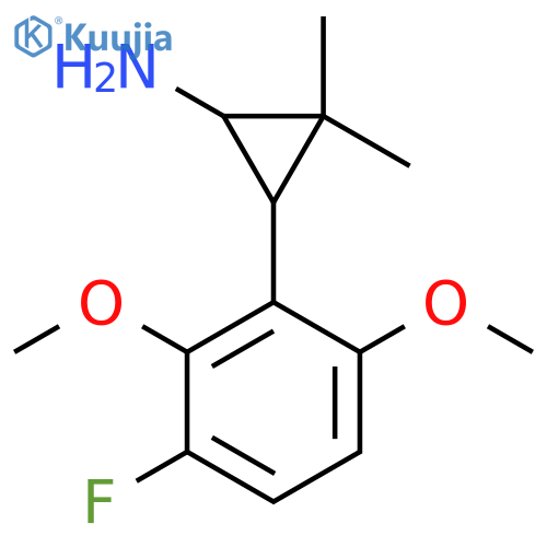 3-(3-fluoro-2,6-dimethoxyphenyl)-2,2-dimethylcyclopropan-1-amine structure