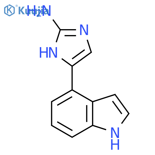 5-(1H-indol-4-yl)-1H-imidazol-2-amine structure