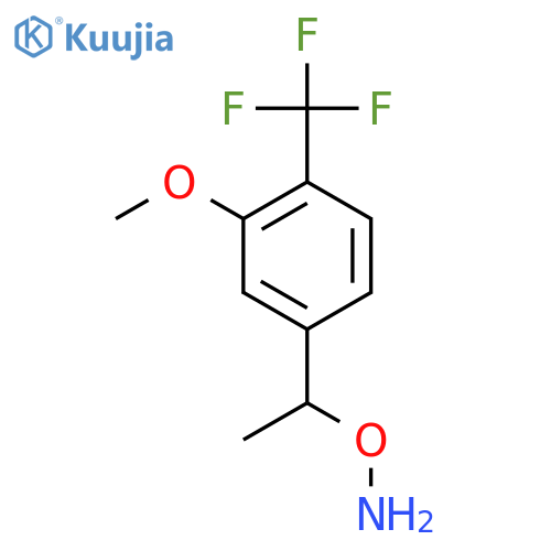 O-{1-[3-methoxy-4-(trifluoromethyl)phenyl]ethyl}hydroxylamine structure