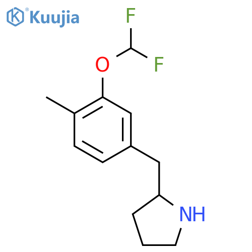 2-{3-(difluoromethoxy)-4-methylphenylmethyl}pyrrolidine structure
