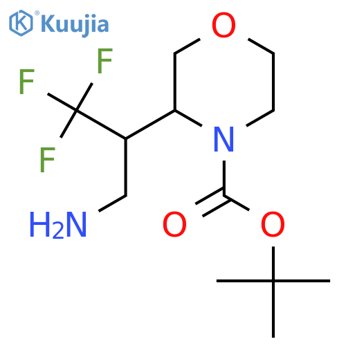 tert-butyl 3-(3-amino-1,1,1-trifluoropropan-2-yl)morpholine-4-carboxylate structure