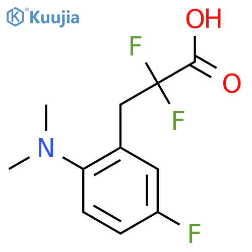 3-2-(dimethylamino)-5-fluorophenyl-2,2-difluoropropanoic acid structure
