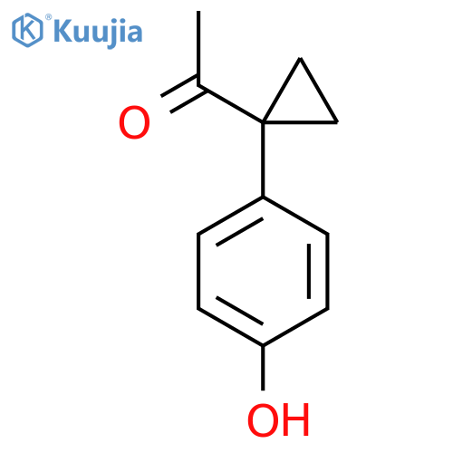 1-1-(4-hydroxyphenyl)cyclopropylethan-1-one structure