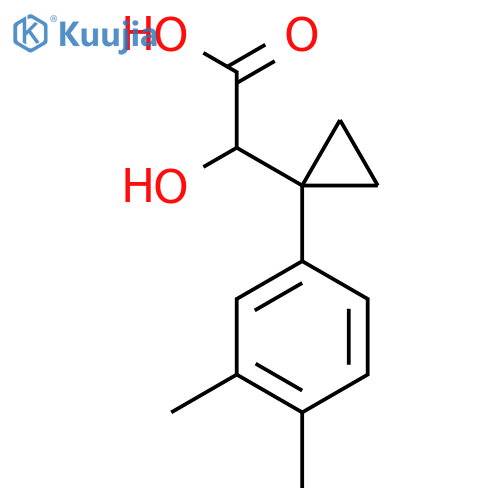 2-1-(3,4-dimethylphenyl)cyclopropyl-2-hydroxyacetic acid structure