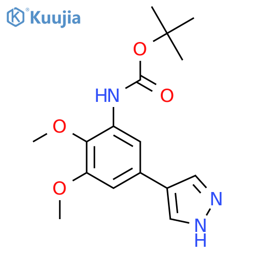 tert-butyl N-2,3-dimethoxy-5-(1H-pyrazol-4-yl)phenylcarbamate structure