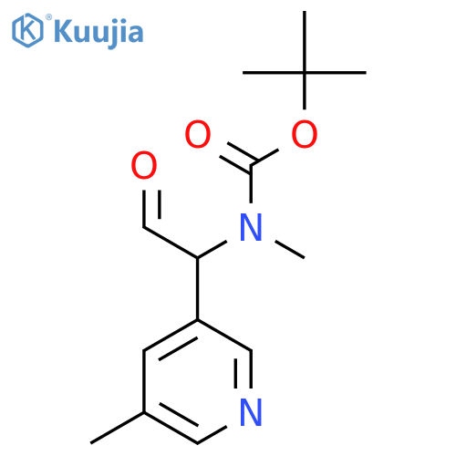 tert-butyl N-methyl-N-1-(5-methylpyridin-3-yl)-2-oxoethylcarbamate structure